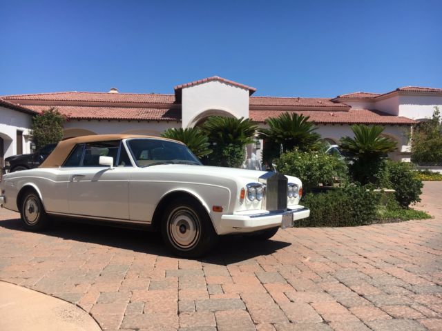 1987 ROLLS ROYCE CORNICHE, RUNS GREAT! CLEAN TITLE WHITE/TAN RARE!! 1987 Rolls-Royce Corniche CONVERTIBLE
