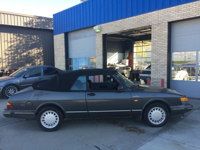 1987 Saab 900 16v Turbo 5 speed Convertible Power Windows Top Black Interior 1987 Saab 900 Convertible
