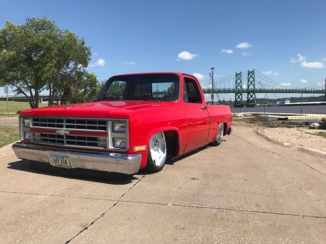 1987 Silverado R10 Bagged tubbed Lays out Raceline Wheels 1987 Chevrolet Silverado 1500