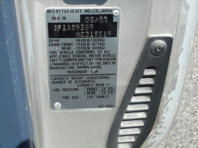 1987 Subaru Other GL Coupe 2-Door - photo 7