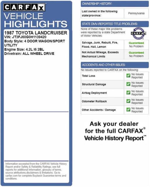 1987 Toyota Land Cruiser 4WD Manual L6 FJ60  Tow Package Clean CARFAX Rare! - photo 12