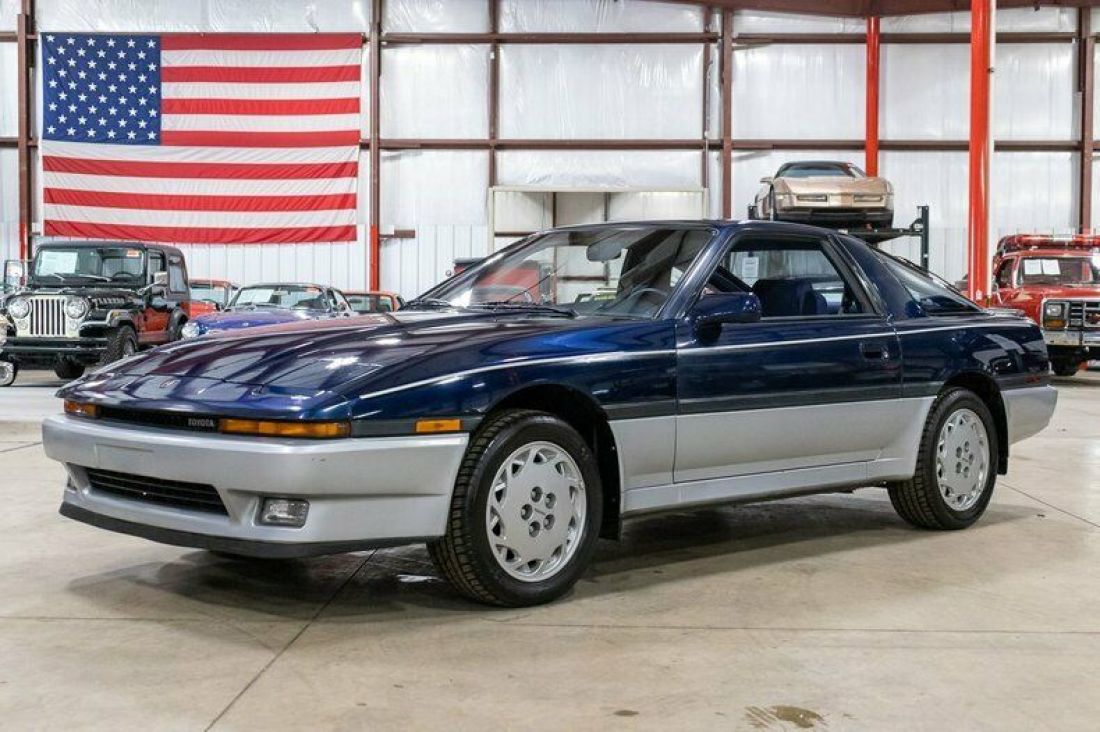 1987 Toyota Supra 53665 Miles Dark Blue Metallic/Silver Coupe 3.0L Inline-6 4-S 1987 Toyota Supra