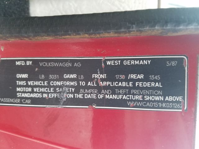 1987 Volkswagen Cabrio - photo 9