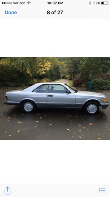 1988 560 SEC 130k miles super clean 2 owner All original from paint to interior 1988 Mercedes-Benz 500-Series 560 SEC