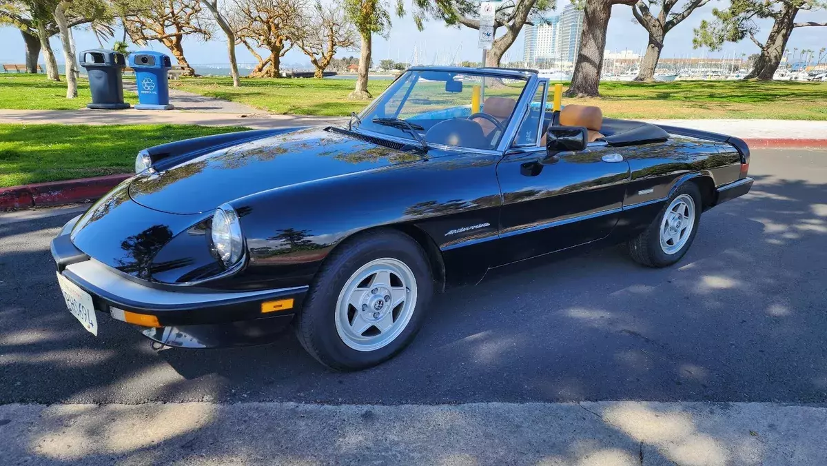 1988 Alfa Romeo Spider Convertible Black VELOCE 1988 Alfa Romeo Spider VELOCE