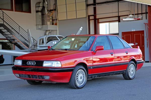 1988 B3 Audi 90 Quattro, 5-Speed, Tornado Red, Black Leather 1988 Audi 90 Sedan
