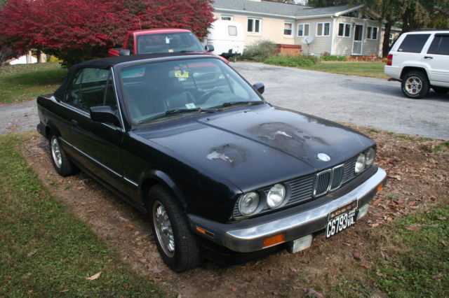 1988 BMW 325i Base Convertible 2-Door 2.5L, Black, Antique Tagged and Driving 1988 BMW 3-Series Base Convertible 2-Door