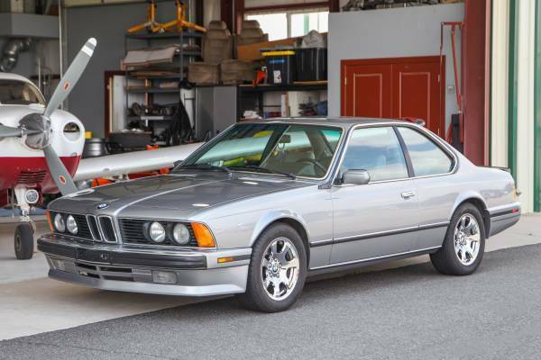 1988 BMW (E24) 635CSi Salmon Silver / Silver Leather / 1-Owner 1988 BMW 6-Series