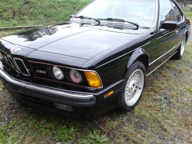 1988 BMW E24 M6 Coupe Black Recent Restoration and Paint, Dinan Chip 1988 BMW M6 Beautifully Restored