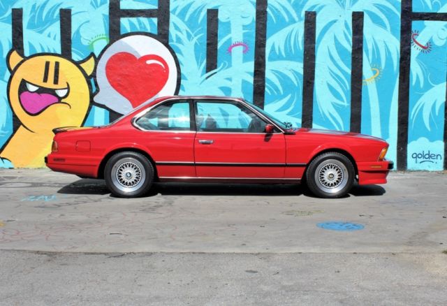 1988 BMW M6 E24 Sharknose 23,600 Miles Zinnoberot Red Coupe S38B35 6-Cylinder 1988 BMW M6 E24 Sharknose