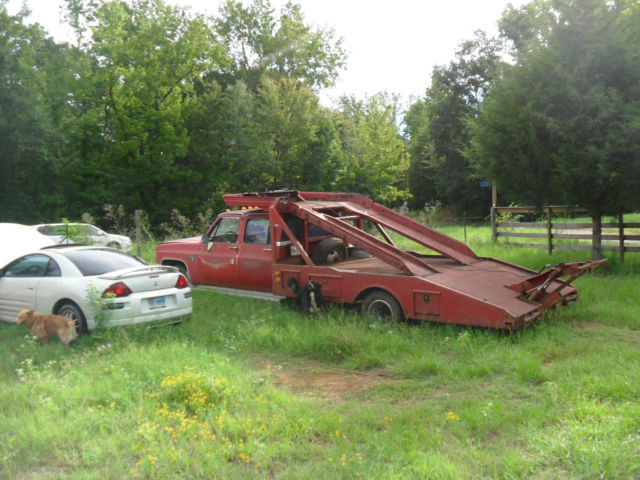 1988 chevrolet 2 car hauler, 454 auto wench with stinger. 1.5 ton dulley 1988 Chevrolet Silverado 3500