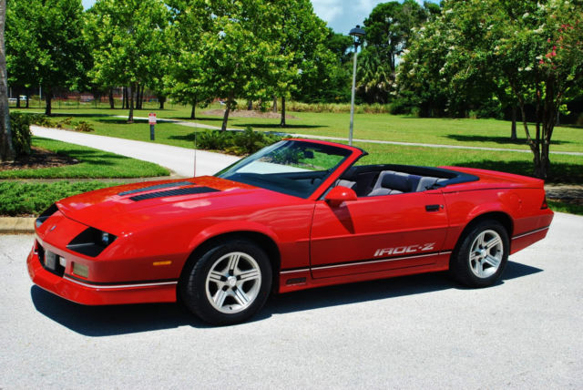 1988 Chevrolet Camaro Iroc-Z Convertible V8 77k miles FLORIDA TITLE! STUNNING! 1988 Chevrolet Camaro IROC-Z Z28
