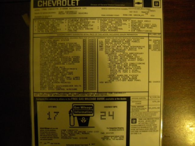 1988 Chevrolet Corvette 35TH ANNIVERSITY - photo 13