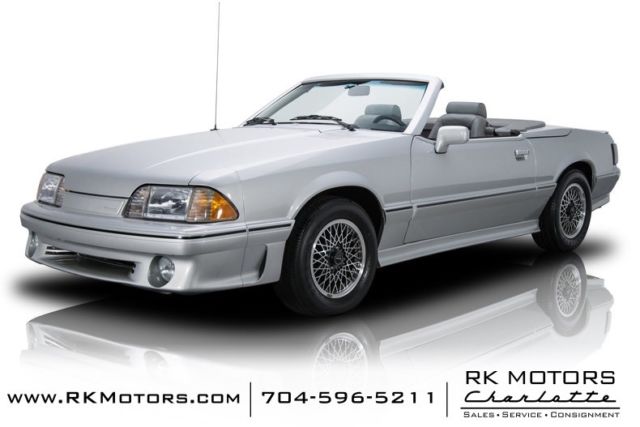 1988 Ford Mustang ASC / McLaren Sterling Silver Convertible 5.0 Liter V8 5 Speed 1988 Ford Mustang ASC / McLaren