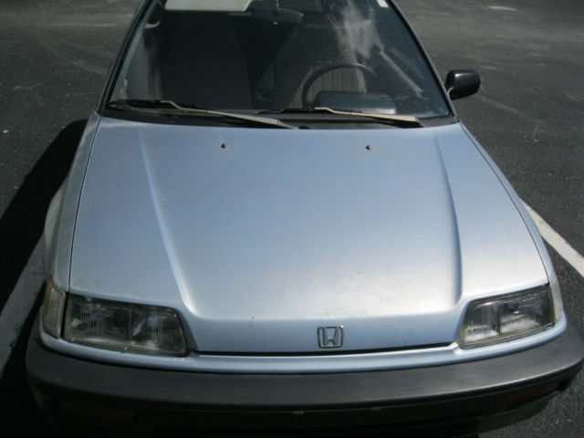 1988 Honda Civic EF Hatchback 1.5 Liter Manual 4-Speed Blue Classic Car Lo Miles 1988 Honda Civic Hatch Back