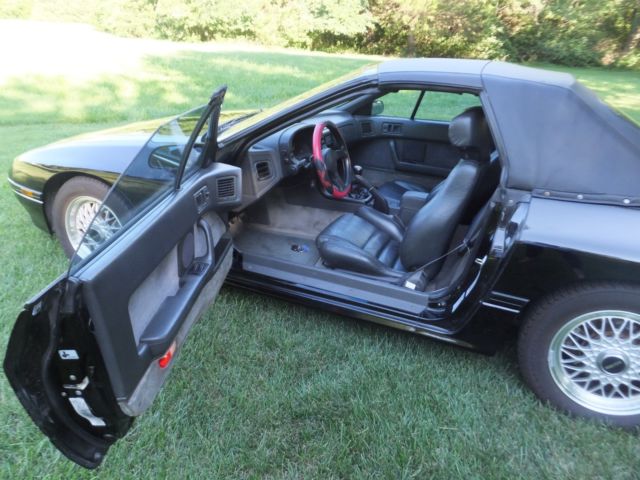 1988 Mazda RX-7 95770 Miles Black Convertible Rotary 5 Speed - Targa Top 1988 Mazda RX-7 Targa Top