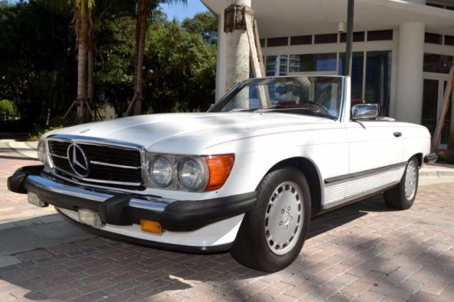 1988 Mercedes 560SL Like New! Artic White With Red! 1988 Mercedes-Benz SL-Class 560SL