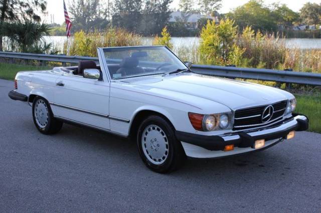 1988 Mercedes-Benz 560-Class 560 SL 2dr Convertible 90477 Miles White Convertibl 1988 Mercedes-Benz 500-Series 560 SL 2dr Convertible