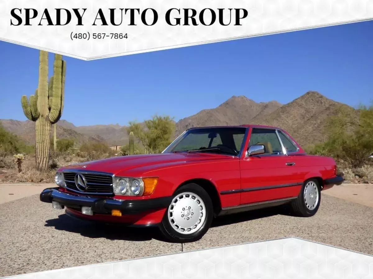 1988 Mercedes-Benz 560 SL coupe 83,755 Miles Red Convertible 5.6L V8 SOHC 16V Au 1988 Mercedes-Benz 500-Series SL coupe