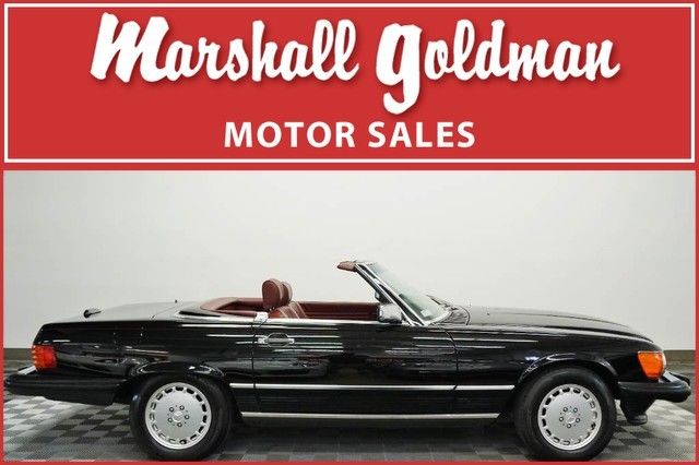1988 Mercedes-Benz 560SL Black with Burgundy interior and 6,200 original miles 1988 Mercedes-Benz SL-Class Base Convertible 2-Door
