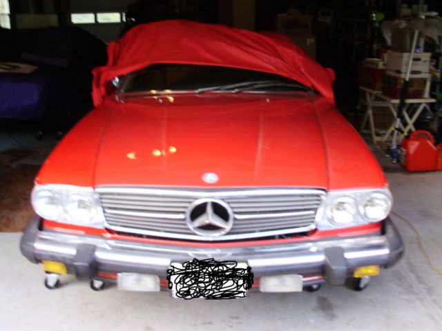 1988 MERCEDES BENZ 560SL CONVERTIBLE SIGNAL RED BEIGE INTERIOR RUMBLE SEAT ! 1988 Mercedes-Benz SL-Class 2-DOOR COUPE CONVERTIBLE