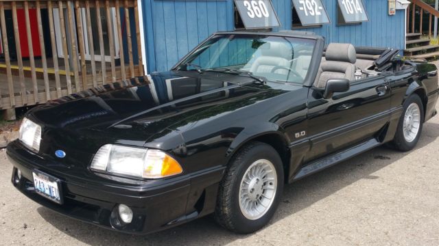 1988 Mustang GT Convertible 5.0 V8 5 speed One Owner Fox Body Low Miles 1988 Ford Mustang GT