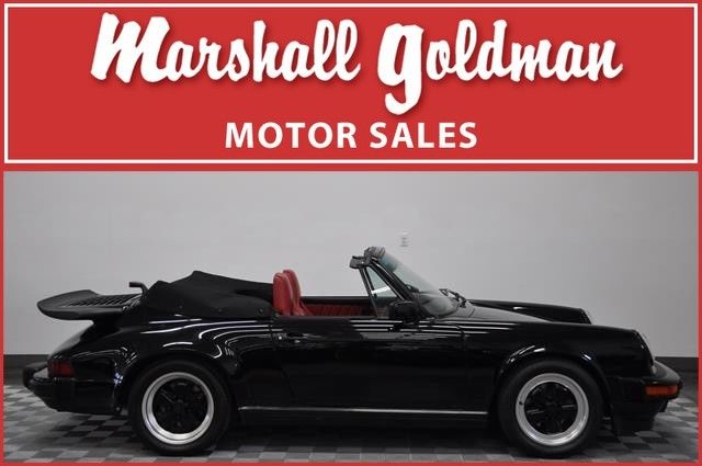 1988 PORSCHE 911 CABRIOLET BLACK/LIPSTICK RED LEATHER, SPOILERS, 19300 MILES 1988 Porsche 911 Cabriolet
