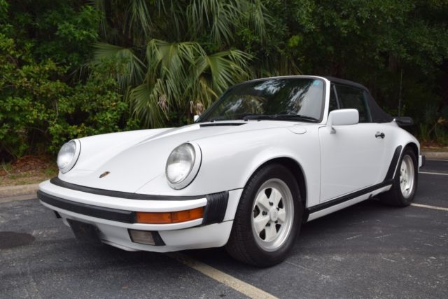 1988 Porsche 911 Carrera Cabriolet G50 Grand Prix White Fuchs 1988 Porsche 911 Carrera Convertible 2-Door