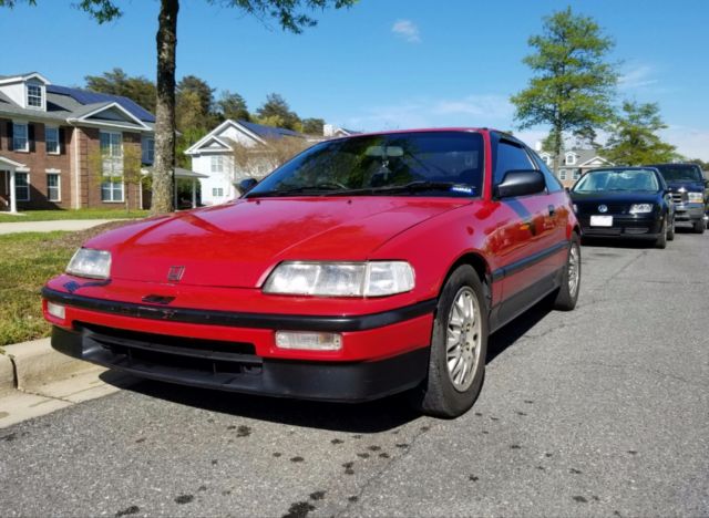 1988 Red Honda CRX Si with Firewall SiR conversion 1988 Honda CRX