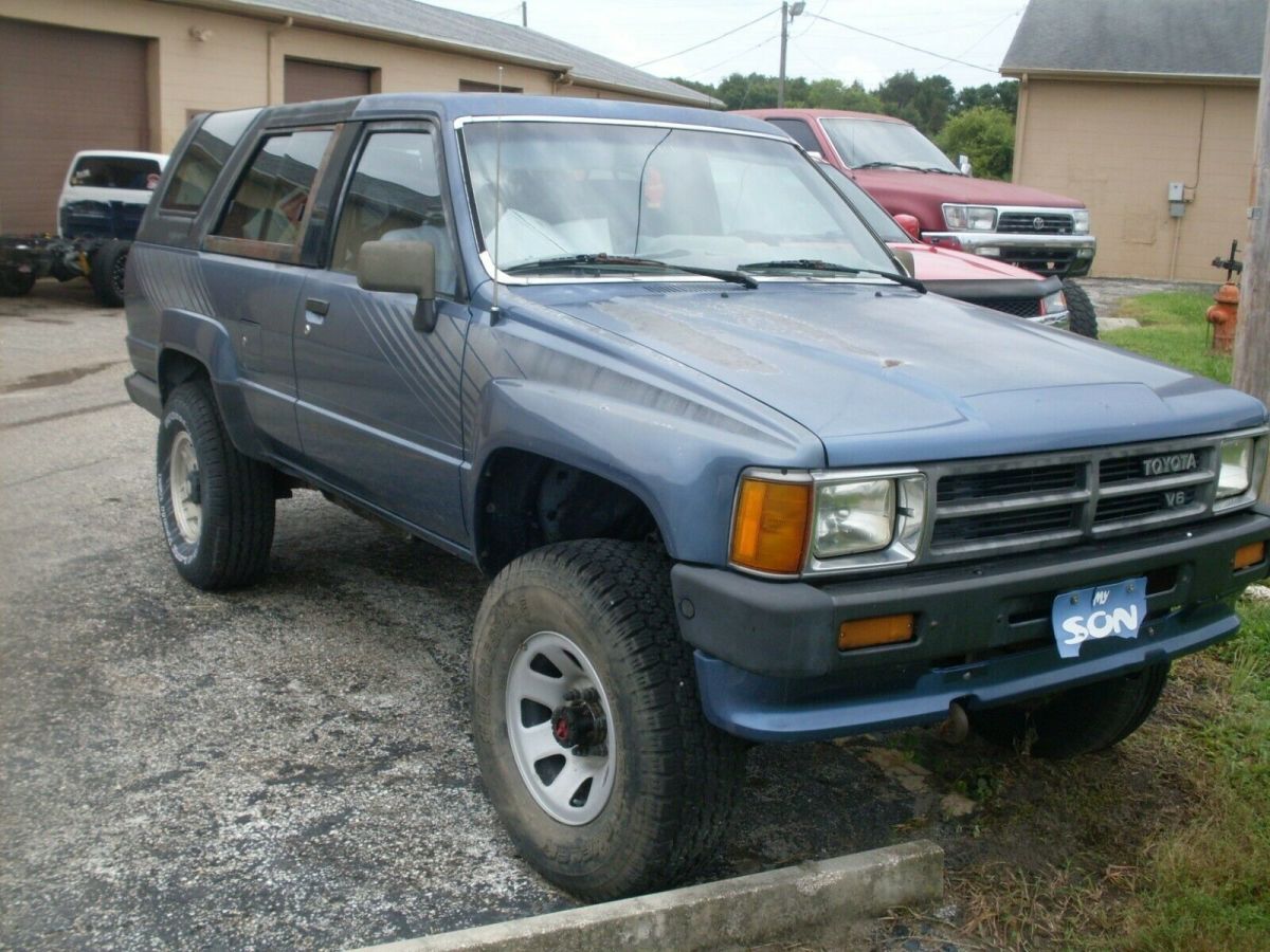 1988 SR5 LOADED 4X4 V6 AUTO REMOVABLE TOP BLUE W/GREY INTERIOR CLINOMETER 1988 Toyota 4Runner SR5 EFI