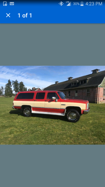 1988 suburban 2500 3/4 ton fnt& rear ac, 3rd row seating,1 owner, california trk 1988 Chevrolet Suburban 2500 sierra classic