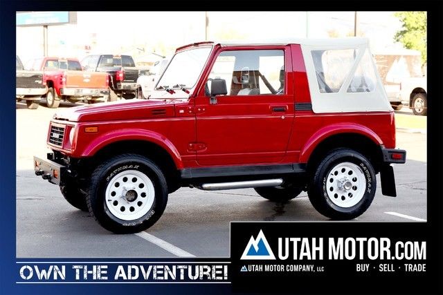 1988 Suzuki Samurai 1.3L Original Stock Red Soft Top Low Miles Heater AC Manual 1988 Suzuki Samurai