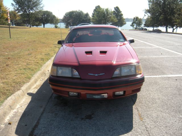1988 THUNDERBIRD TURBO, WITH ONLY 50,294 MILES. ALL ORIGINAL, EXCEPT ONE REPAINT 1988 Ford Thunderbird RED