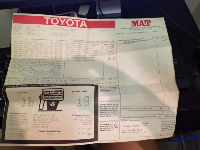 1988 Toyota 4Runner SR5 - photo 2