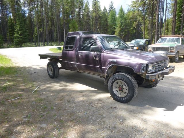1988 Toyota 4x4 Pickup Custom Cab Sleeper EFI Flatbed 1988 Toyota Pickup SR5