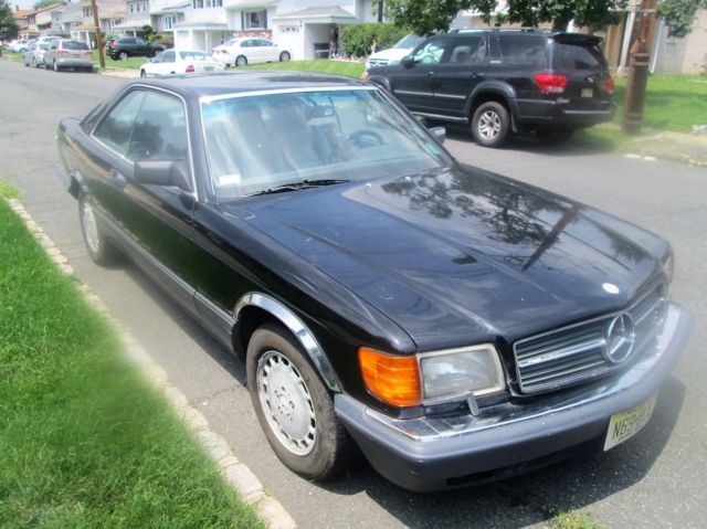 1989 560 SEC 2 door sports black mercedes NO DENTS ALL ORIGINAL RUNNING 1989 Mercedes-Benz 500-Series