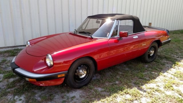 1989 Alfa Romeo Spider Graduate- Red with Tan Leather, New top, clutch, tires 1989 Alfa Romeo Spider Graduate