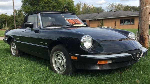 1989 BLACK Alfa Romeo Spider Veloce Low Mileage Great condition. NO RESERVE 1989 Alfa Romeo Spider Veloce