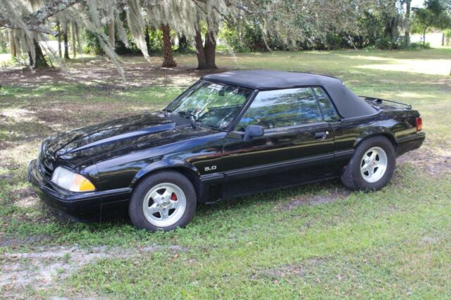 1989 Black Ford Mustang Convertible 331 MSD Autometer NOS Weld Wheels 5-Speed 1989 Ford Mustang