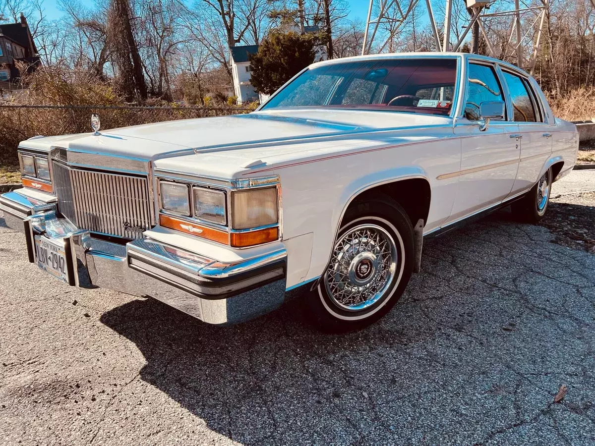 1989 Cadillac Brougham White 1989 Cadillac Brougham