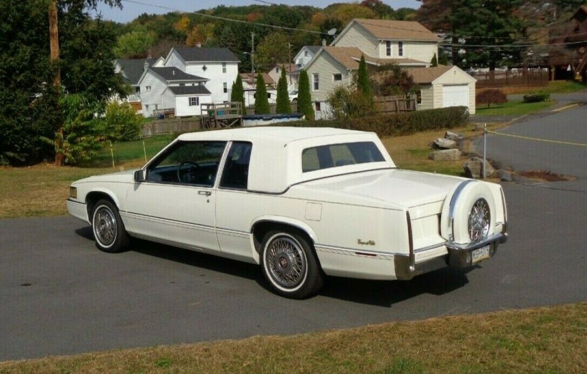 1989 Cadillac Coupe DeVille 38K White Carriage Top, Continental Kit 1989 Cadillac DeVille Coupe DeVille