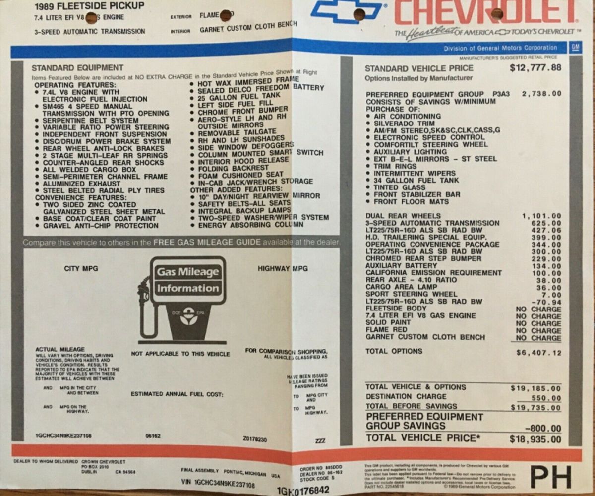 1989 Chevrolet C/K Pickup 3500 C3500 - photo 12