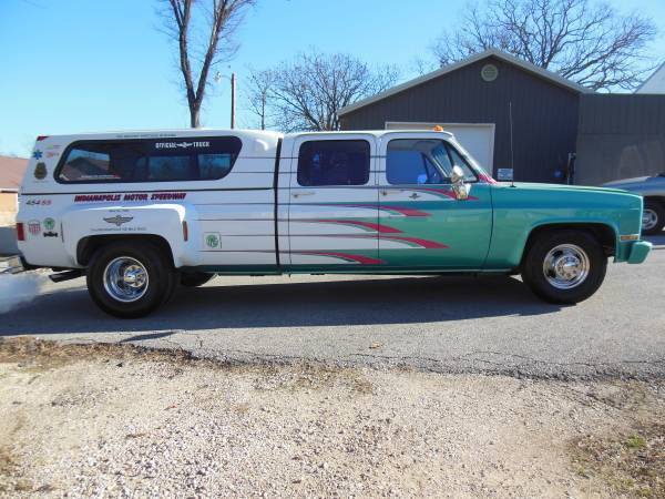 1989 CHEVY SILVERADO 3500 DUALLY CREWCAB, 73RD INDY 500 SAFETY TRUCK ONE OF ONE. 1989 Chevrolet Silverado 3500 silverado