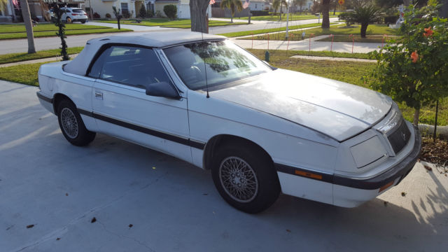 1989 Chrysler LeBaron Premium Convertible 2-Door 2.5L **PARTS ONLY** 1989 Chrysler LeBaron Premium Convertible 2-Door