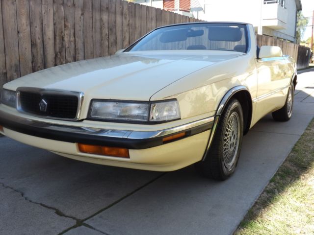 1989 Chrysler TC Turbo Convertible by Maserati. Low Miles, from California 1989 Chrysler Other Maserati TC