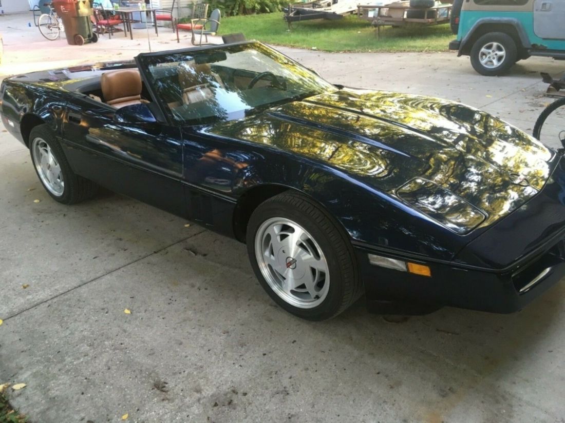 1989 Convertible Corvette Chevy classic blue 1989 Chevrolet Corvette