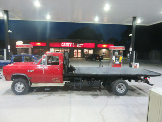 1989 Dodge Ram Cummins 12 valve Turbo Diesel 4x4 Rollback Car Hauler 1st Gen 1989 Dodge Ram 3500