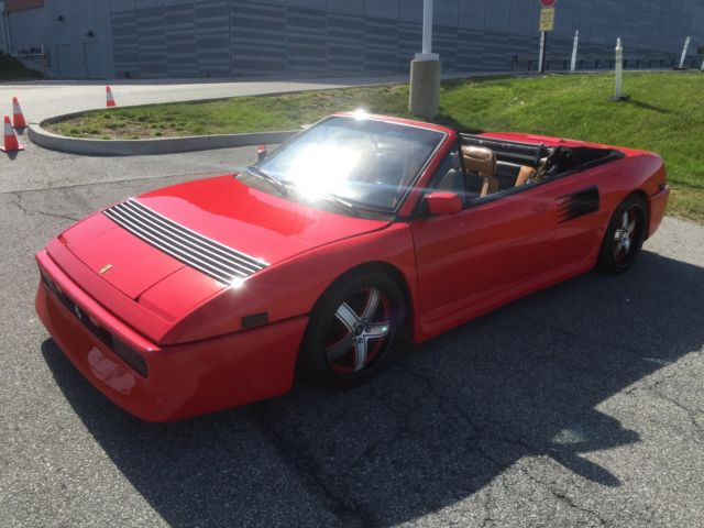 1989 FERRARI MONDIAL T CABRIOLET RED/BLACK 5 SPEED FRESH SERVICE 1989 Ferrari Mondial
