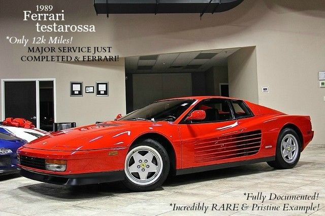 1989 Ferrari Testarossa 5 Speed Major Service Completed Only 12kMiles Red LOADED 1989 Ferrari Testarossa 2dr Coupe