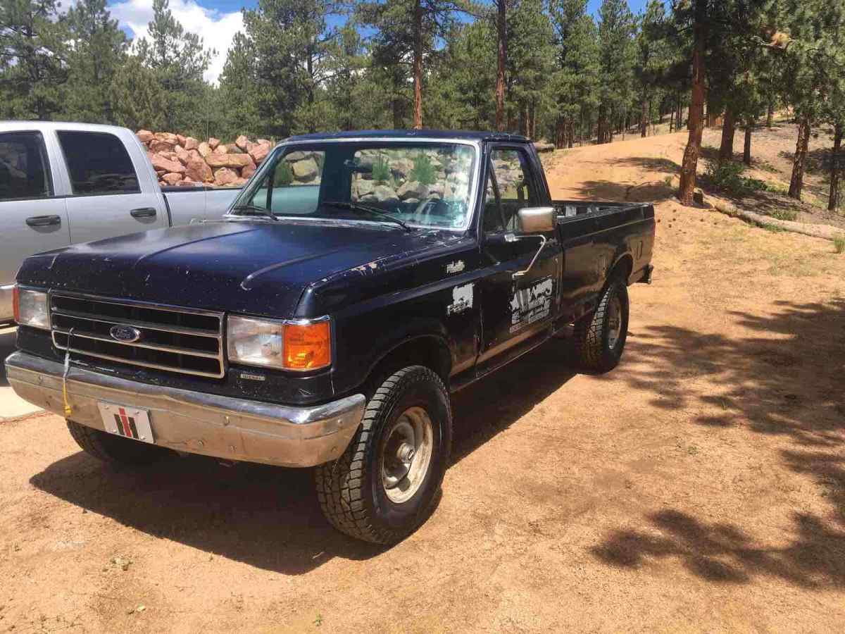 1989 Ford F-250 Pickup Blue 4WD Automatic 1989 Ford F-250